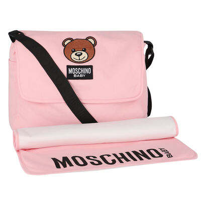 Pink Teddy Logo Baby Changing Bag
