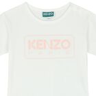 Younger Girls Ivory Logo T-Shirt, 1, hi-res