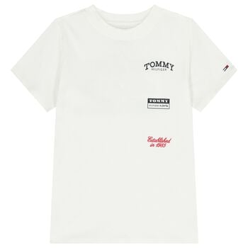 Boys White Logo T-Shirt