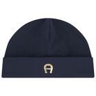 Baby Boys Navy Blue & Gold Logo Babygrow Gift Set, 2, hi-res