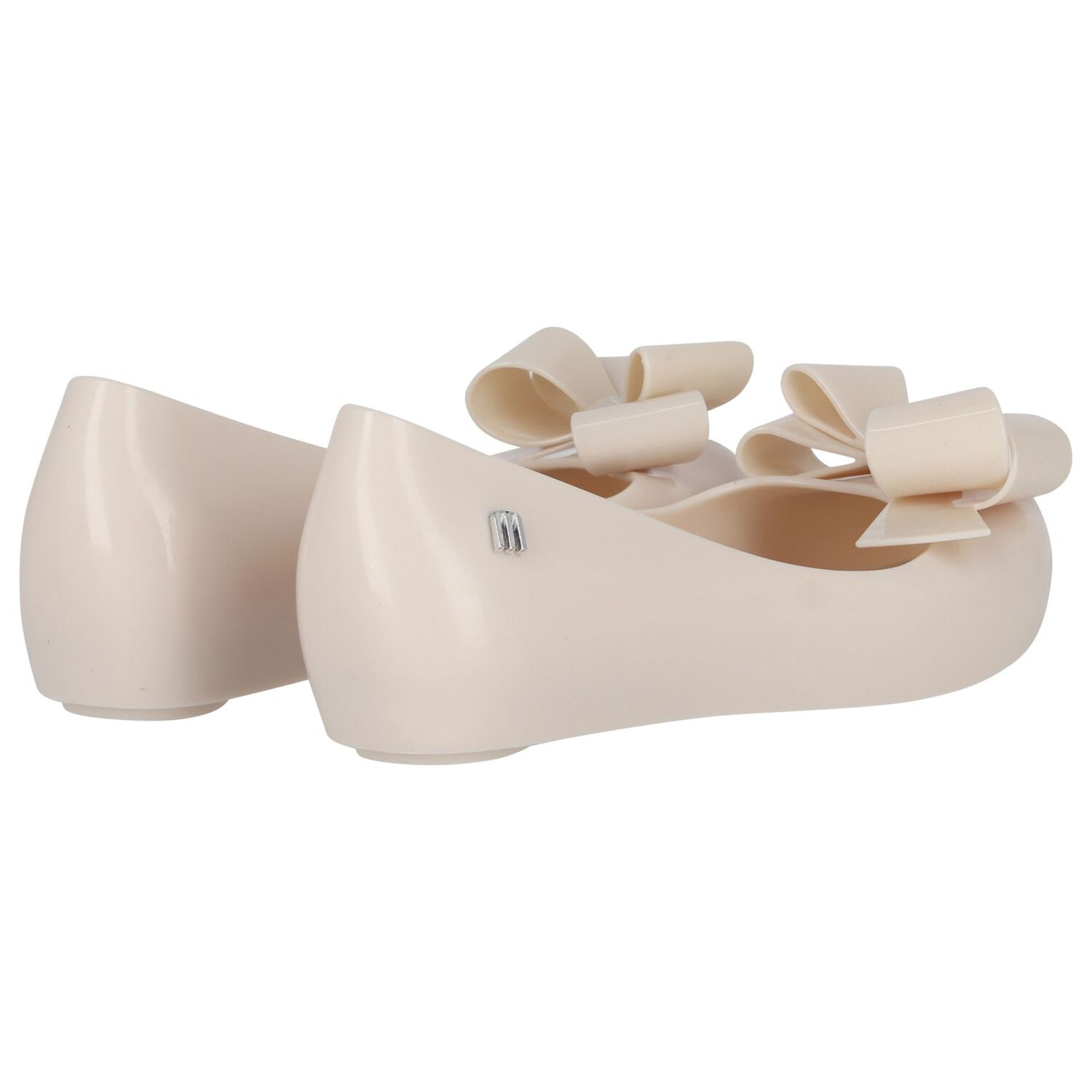 Girls Beige Bow Jelly Shoes, 1, hi-res image number null