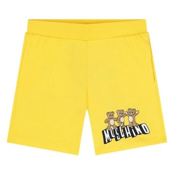 Younger Yellow Teddy Bear Logo Shorts