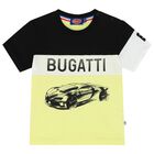 Younger Boys Black, White & Yellow Logo T-Shirt, 1, hi-res