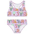 Girls Purple Floral Bikini, 1, hi-res