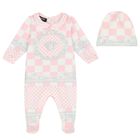Baby Girls Pink Logo Babygrow Gift set, 2, hi-res