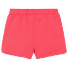 Younger Girls Pink Shorts, 2, hi-res
