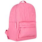 Girls Pink Logo Backpack, 1, hi-res