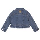 Baby Girls Blue Denim Jacket, 1, hi-res