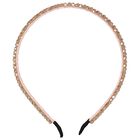 Girls Gold Diamante Headband, 3, hi-res