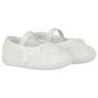 Baby Girls White Velvet Pre Walker Shoes, 1, hi-res