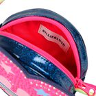 Girls Pink & Navy Blue Embellished Hand Bag ( 12cm ), 1, hi-res
