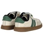 Younger Boys Ivory & Green Trainers, 1, hi-res