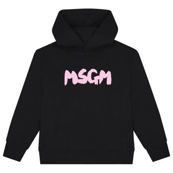 Black Logo Hooded Top