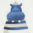 Younger Boys White Hippo T-Shirt, 2, hi-res