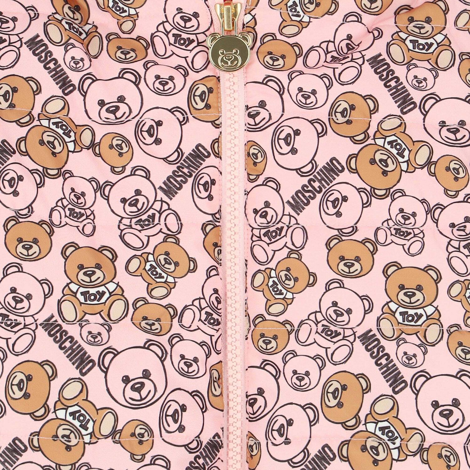 Baby Girls Pink Teddy Logo Jacket, 1, hi-res image number null