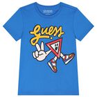 Boys Blue Logo T-Shirt, 3, hi-res