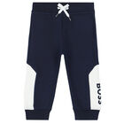 Younger Boys Navy Logo Joggers, 2, hi-res