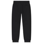 بنطال رياضي أسود بشعار للأولاد, 1, hi-res