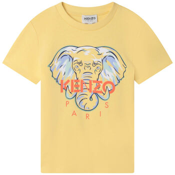 Boys Yellow Elephant Logo T-Shirt