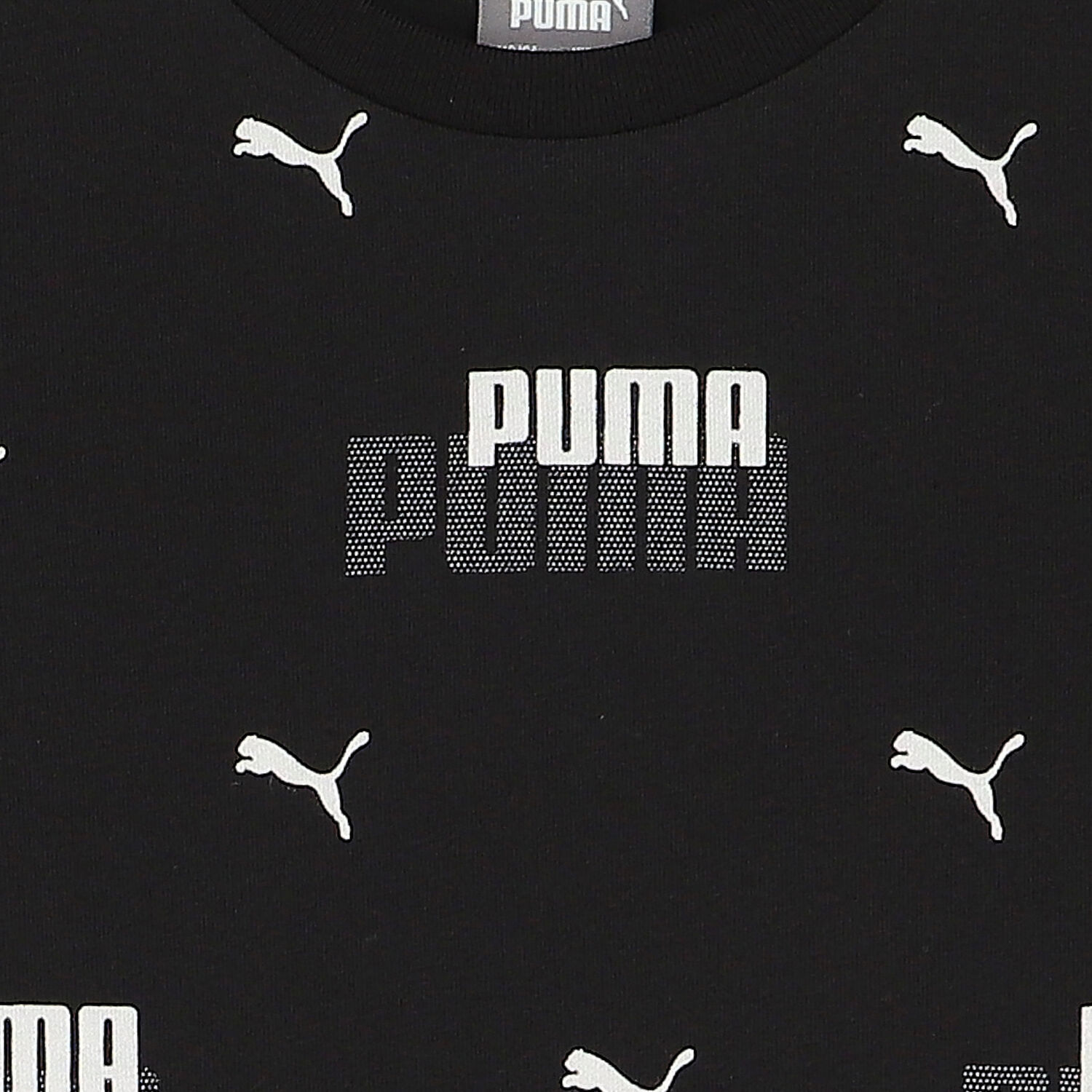 تيشيرت بالشعار باللون الأسود للأولاد, 1, hi-res