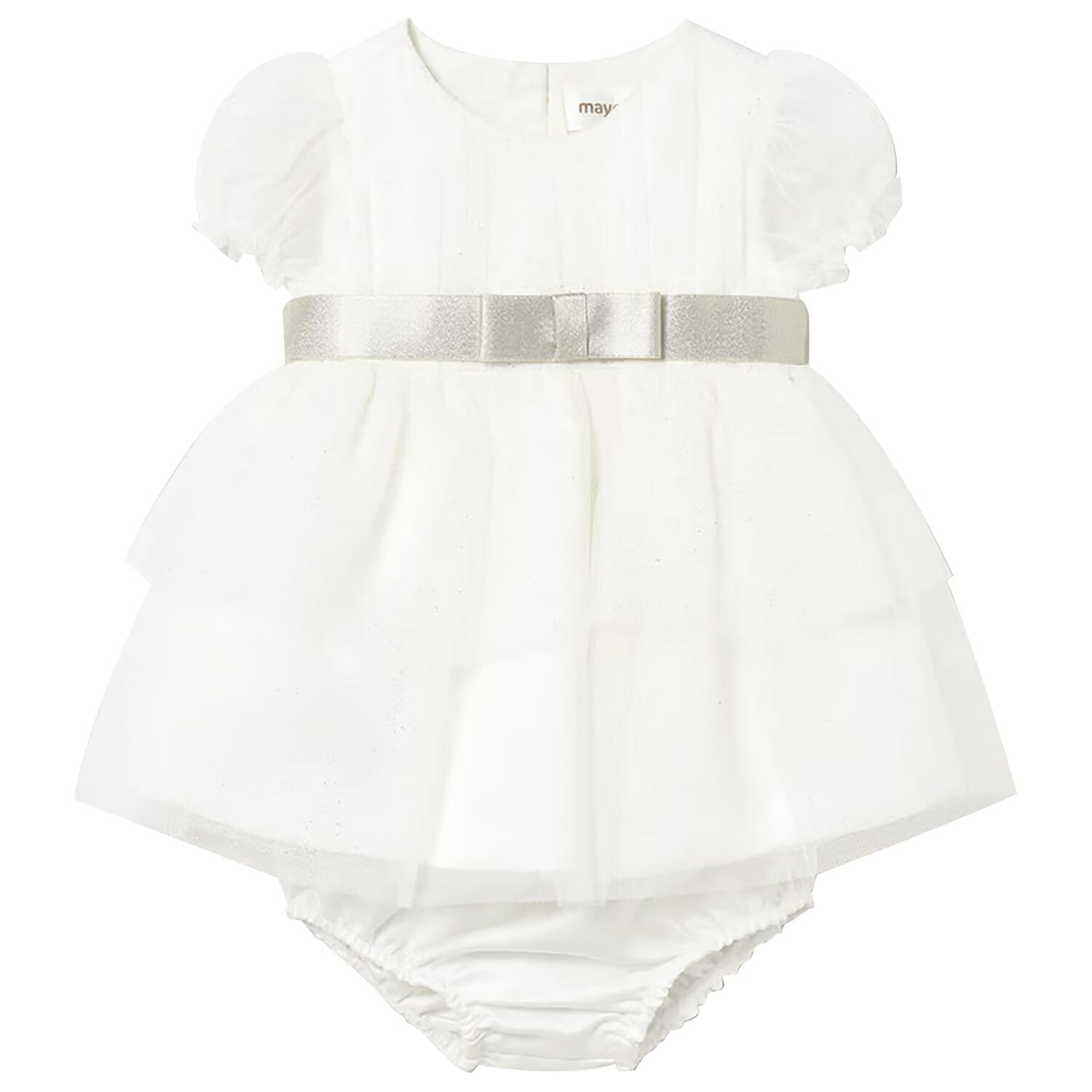Baby Girls Ivory Tulle Dress Set, 1, hi-res