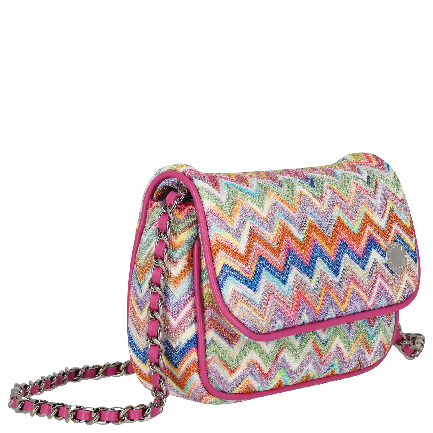 Girls Multi-Coloured Zig Zag Crossbody Bag, 1, hi-res