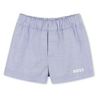 Baby Boys Blue Logo Shorts Set, 1, hi-res