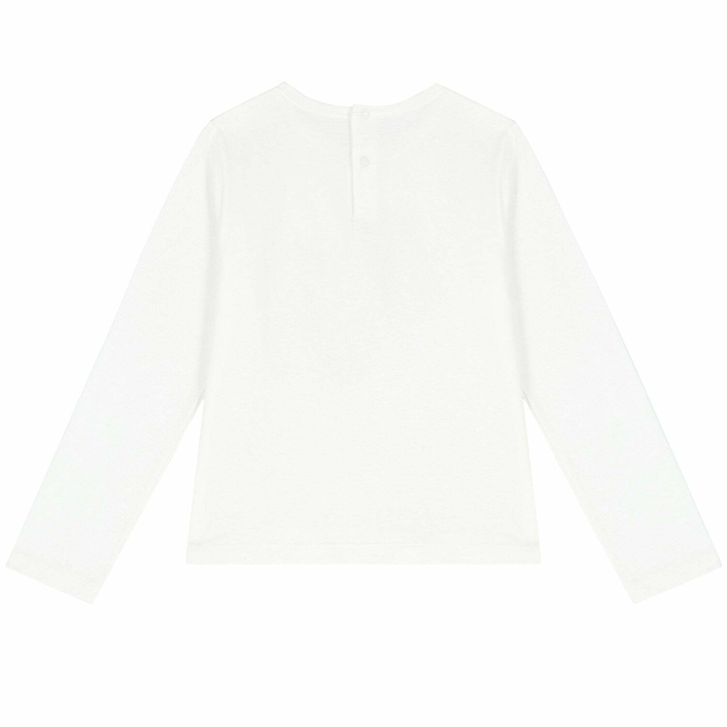 توب باكمام بطبعة سنجاب باللون الابيض للبنات, 1, hi-res