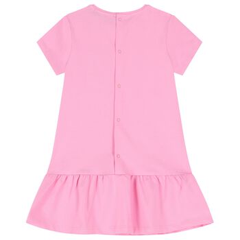 Younger Girls Pink Logo Bag Dress