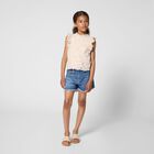 Girls Mini Me Ivory & Beige Logo Sliders, 1, hi-res