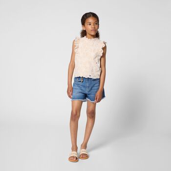 سلايدر بنات بشعار مني مي باللون العاجي و البيج 