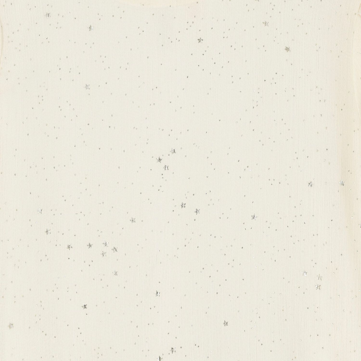 فستان بنات شيفون باللون العاجي و النجوم الذهبية, 1, hi-res