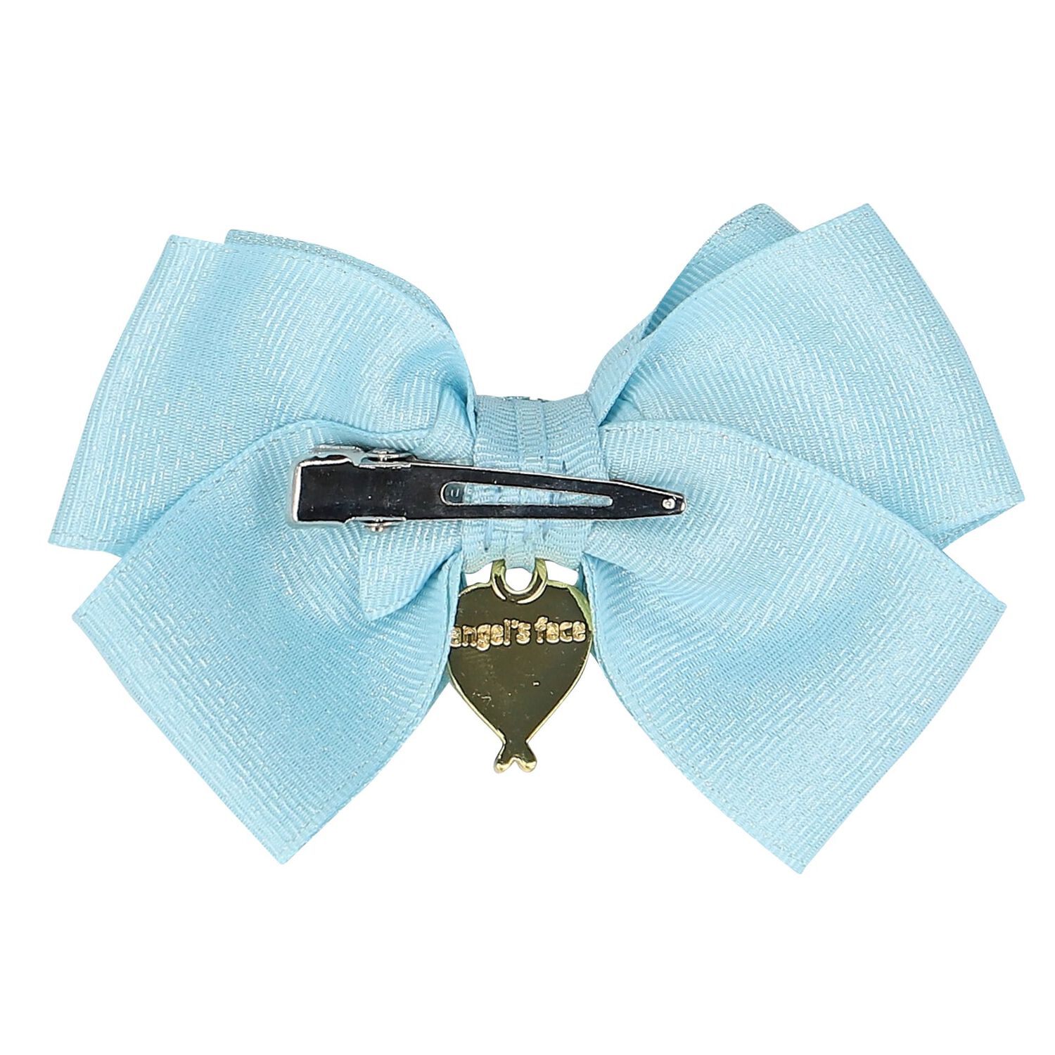 Girls Blue Bow Hairclip, 3, hi-res image number null