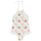 Girls White Donut Swimsuit, 1, hi-res
