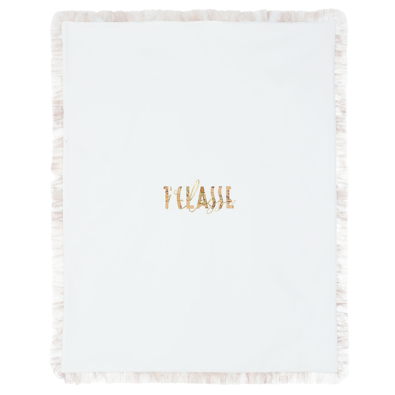 Girls White Logo Baby Blanket, 1, hi-res