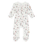 Baby Girls White Stars Babygrow, 1, hi-res