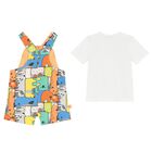 Baby Boys Multicoloured Dungaree Set, 1, hi-res