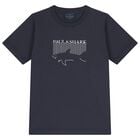 Boys Navy Blue Logo T-Shirt, 2, hi-res