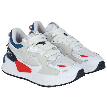 White, Red & Blue RS-Z Core Jr Trainers