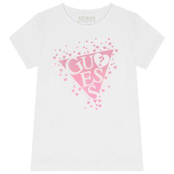 Girls White Logo T-Shirt