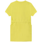 Girls Yellow Logo Dress, 1, hi-res