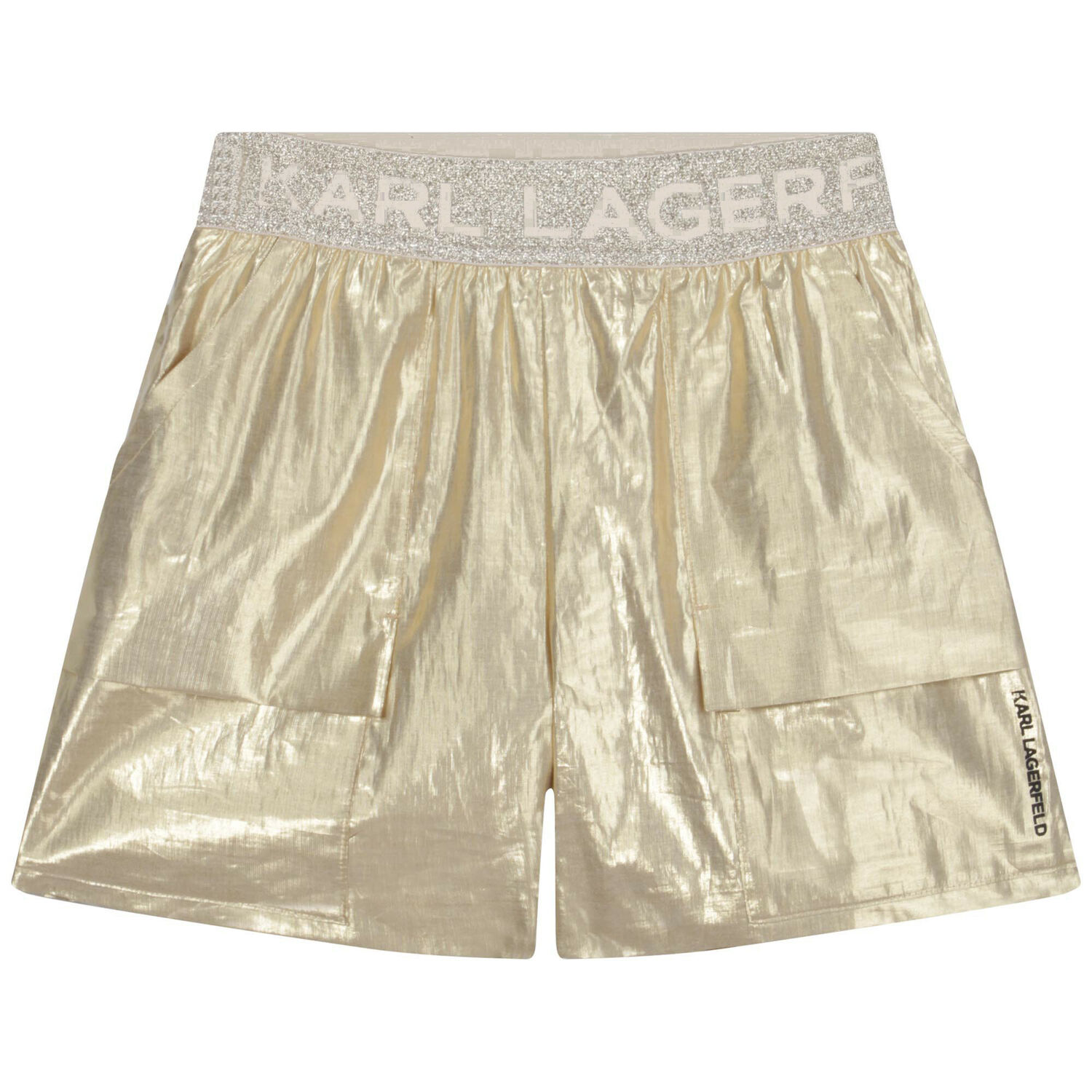 Girls Gold Logo Shorts, 1, hi-res image number null