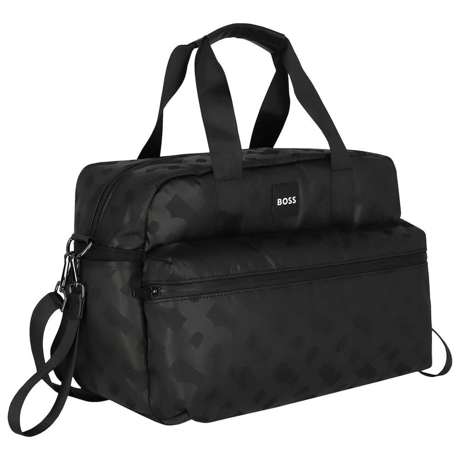 Black Logo Baby Changing Bag, 1, hi-res
