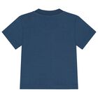 طقم شورت بالشعار باللون الازرق, 1, hi-res