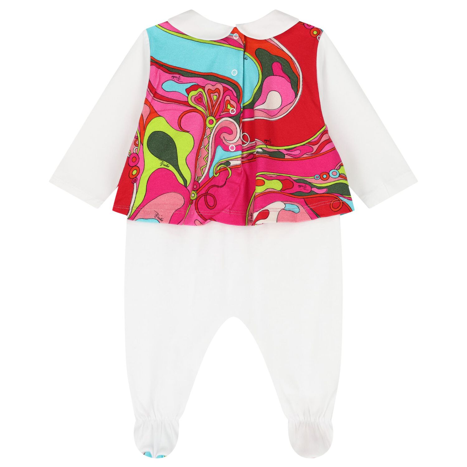 Baby Girls White & Pink Orchidee Babygrow Gift Set, 1, hi-res