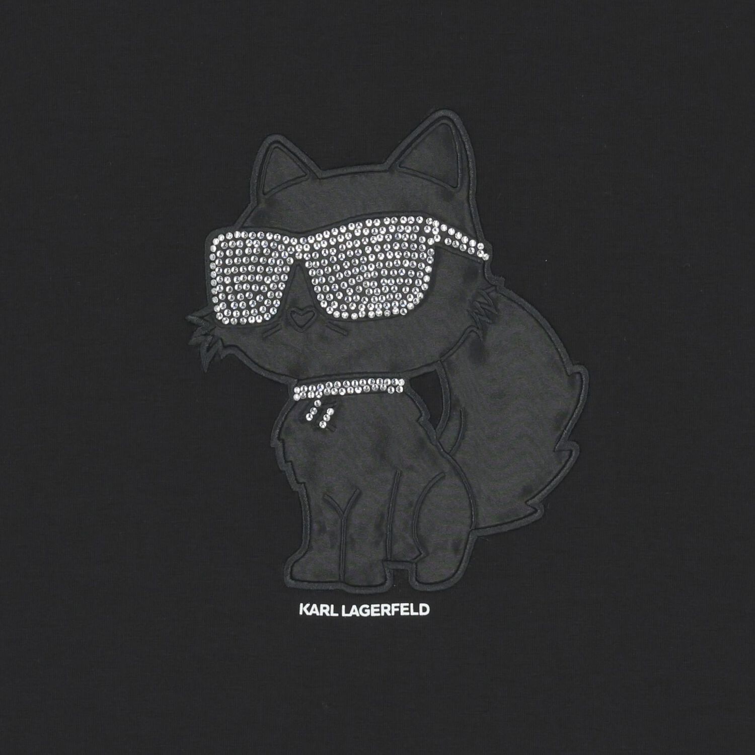 Girls Black Choupette Logo T-Shirt, 1, hi-res