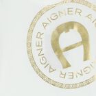 Younger Boys White & Gold Logo T-Shirt, 1, hi-res