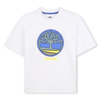 TIMBERLAND Boys White Logo T-Shirt, 1 Boys White Logo T-Shirt