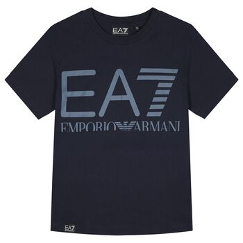 Boys Navy Blue Logo T-Shirt