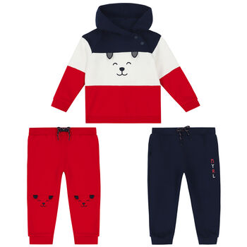 Younger Boys Red & Navy Tracksuit